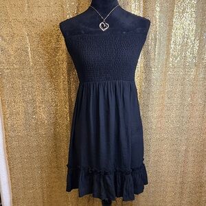 Chic Black Strapless Dress